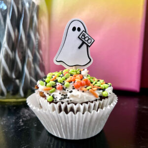 Cute Ghost Cupcake Toppers SVG From 100 Directions