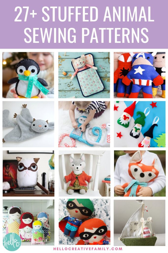 27 Stuffed Animal Sewing Pattern Ideas for cute creatures and plush dolls
