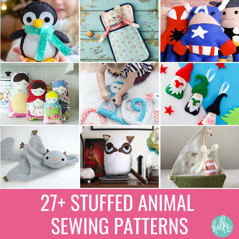 27 Stuffed Animal Sewing Pattern Ideas for cute creatures and plush dolls