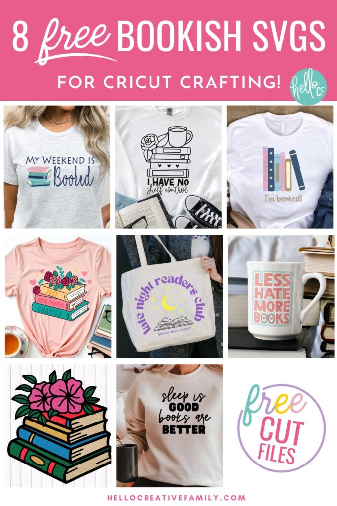 8 Free Bookish SVG Files For Cricut Crafting