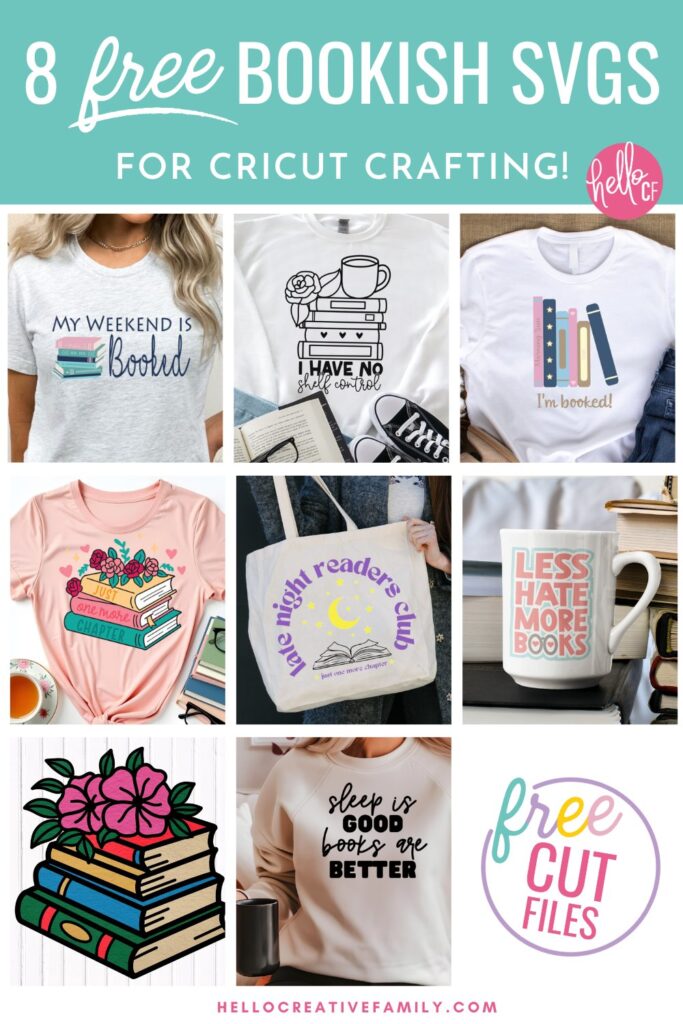 8 Free Bookish SVG Files For Cricut Crafting