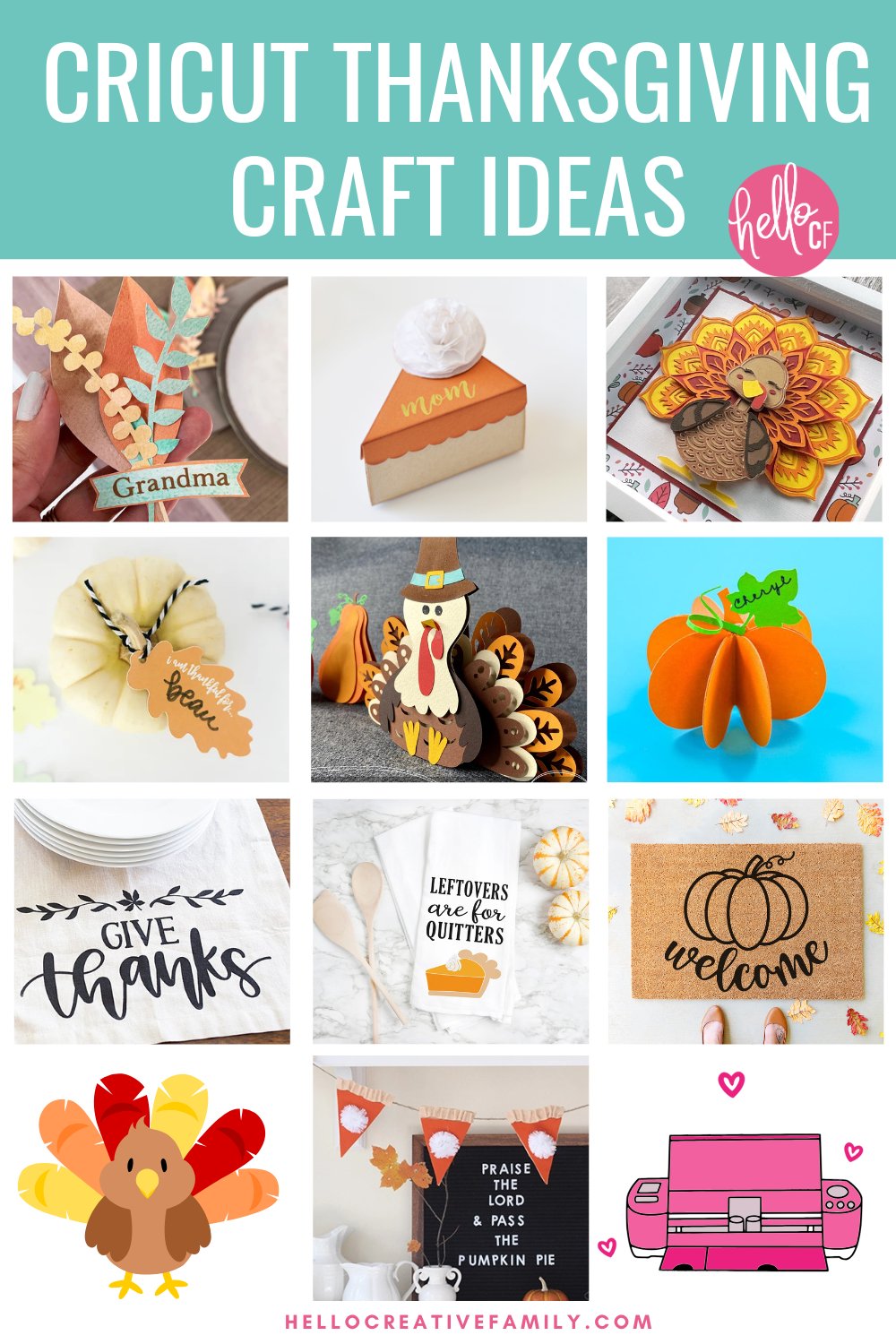 Cricut Thanksgiving Craft Ideas
