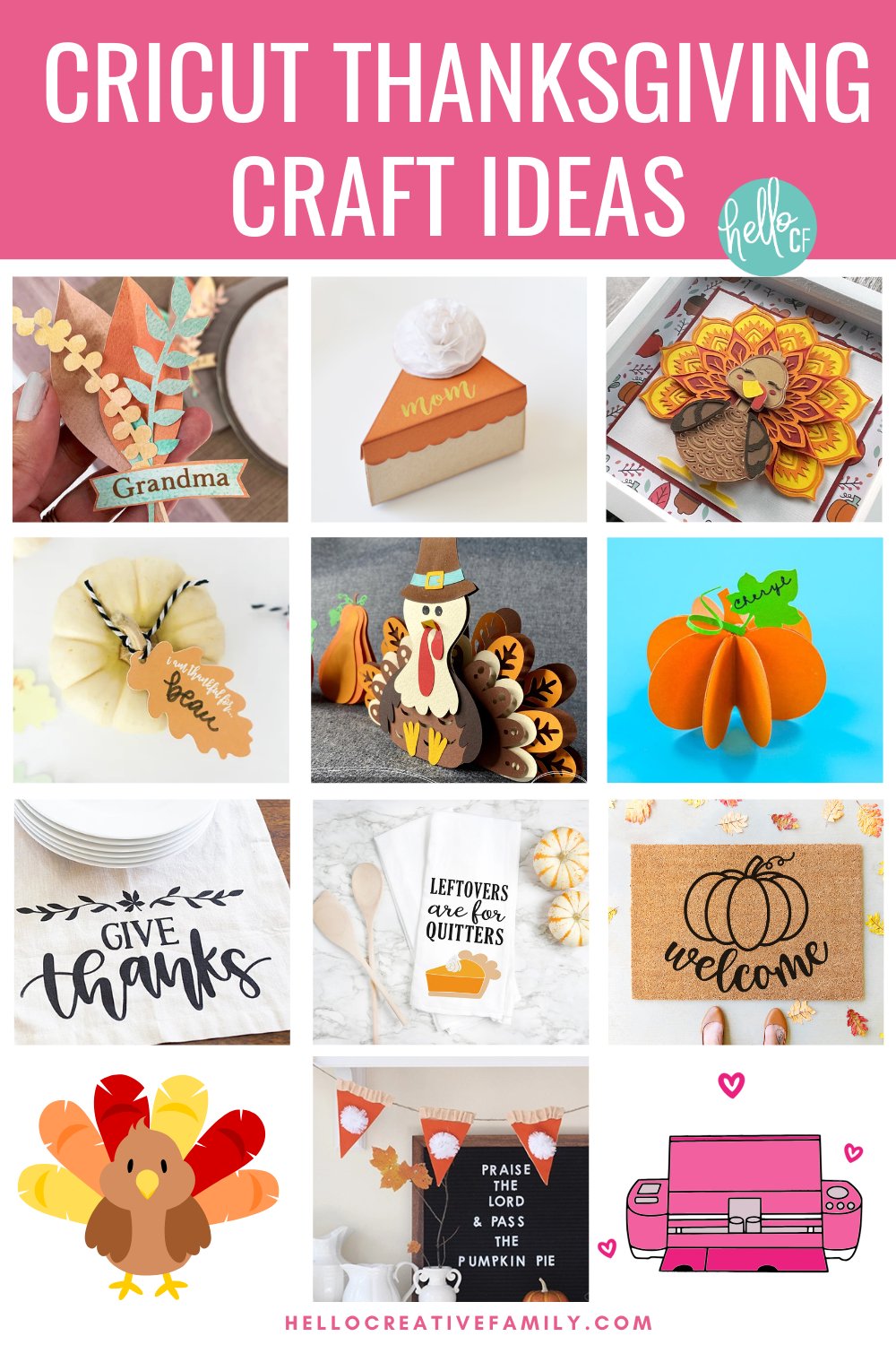 Cricut Thanksgiving Craft Ideas
