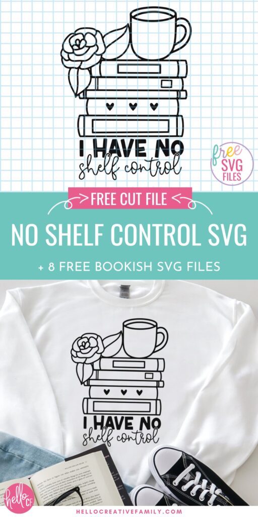 8 Free Bookish SVG Files Including No Shelf Control For Cricut Crafting