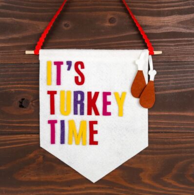 It's Turkey Time Banner from Hey Let's Make Stuff