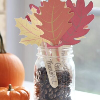 Leaf Thankful Jar From Sunny Day Family
