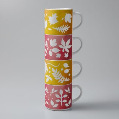 Stacking Leaf Mugs