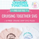 Two t-shirts with a "I Love It When We're Cruising Together" design from Hello Creative Family