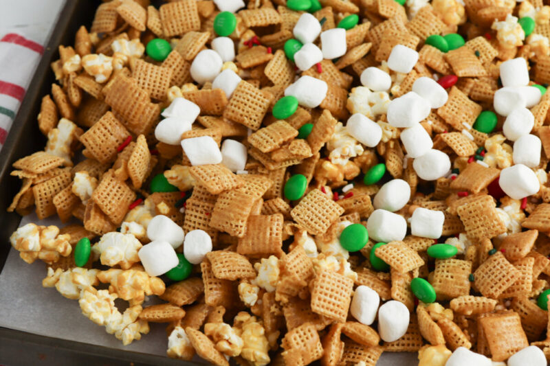 Chex Mix On Pan