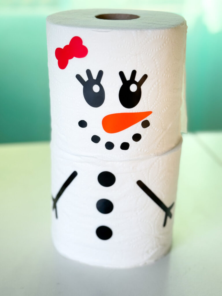 Toilet paper snowman