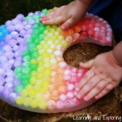 Sensory Water Bead Ice Rainbow From Learning and Exploring Through Play