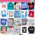 Collage of 22 projects that you can make with your Cricut and 22 free Winter SVG Files at Hello Creative Family