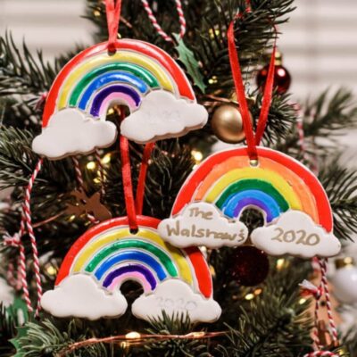 DIY Rainbow Clay Christmas Tree Decorations From Mum in the Madhouse