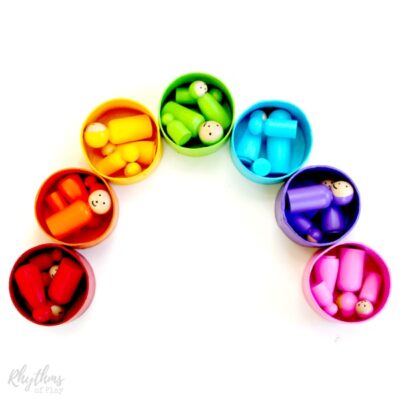Rainbow Peg Dolls From Rhythms of Play