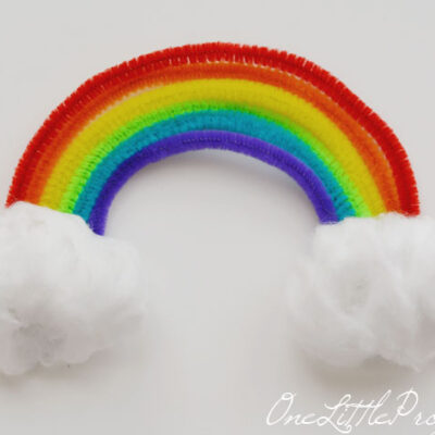 Pipe Cleaner Rainbow Magnet From One Little Project