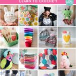 Collage of 27 amazing crochet projects for beginner and advanced crocheters alike.