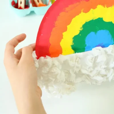 Pom-Pom Painted Rainbow Craft From Fantastic Fun and Learning