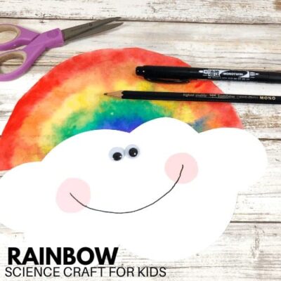 Happy Rainbow Coffee Filter Craft from Little Bins for Little Hands