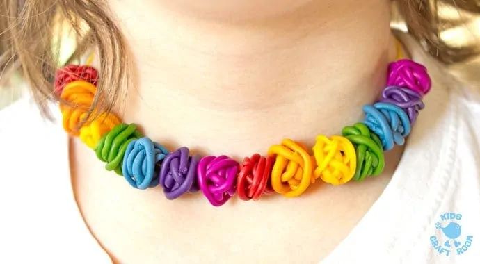 Rainbow Tangle Beads: Easy Polymer Clay Beads From Kids Craft Room