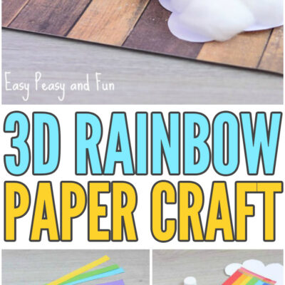 3D Rainbow Paper Craft From Easy Peasy and Fun