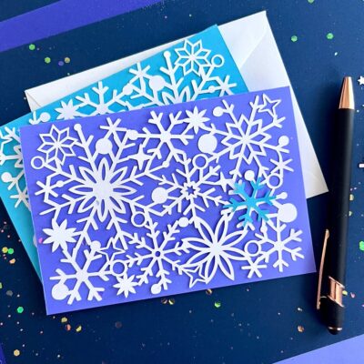 Snowflake Background SVG From 100 Directions