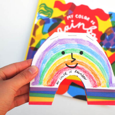 DIY Rainbow Notebook From Pink Stripey Socks