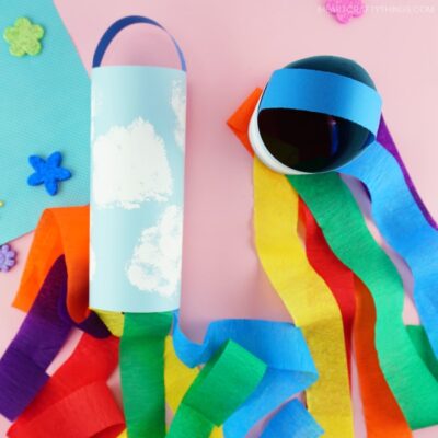 Rainbow Windsocks From I Heart Crafty Things