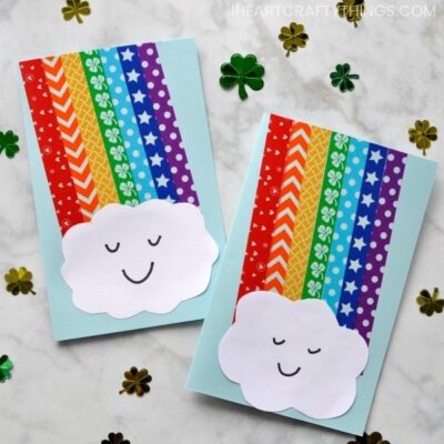Washi Tape Rainbow Card From I Heart Crafty Things