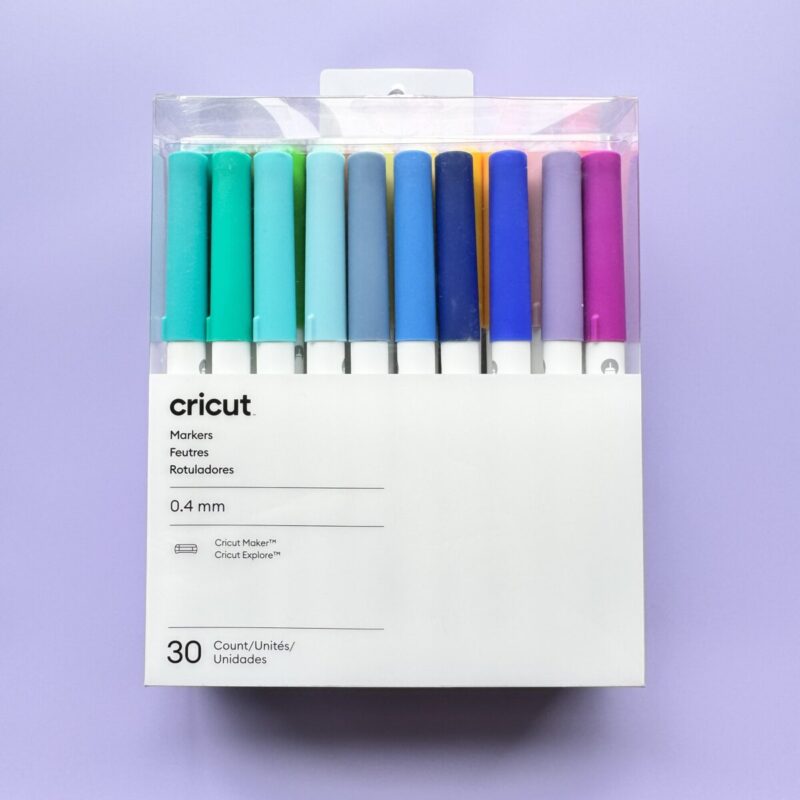Cricut pens on purple background