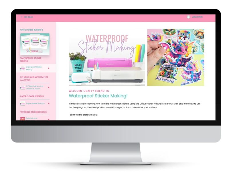 Cricut Craft Club Waterproof Sticker Making Class
