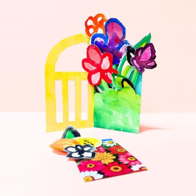DIY Watercolor Flower Garden Card by Barley & Birch