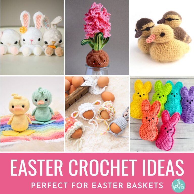 27 of the cutest spring and Easter themed crochet patterns and projects that are perfect for Easter Basket stuffers!