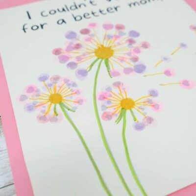 Fingerprint Hearts Flower by The Crazy Outdoor Mama