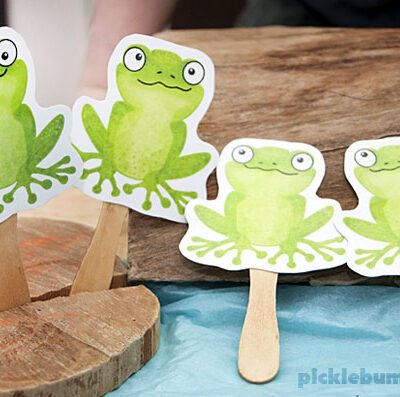 Five Green Frogs Printable Puppets By Picklebums