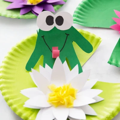 Frog Craft with Handprint Lily Pads By The Best Ideas for Kids