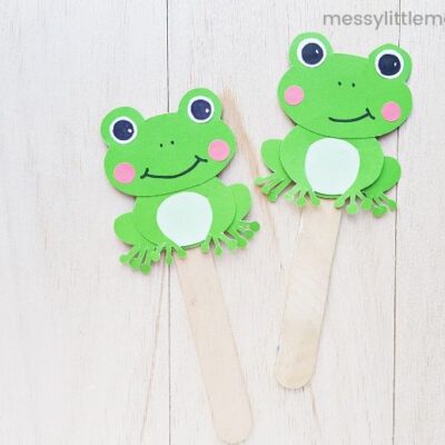Frog Puppet Craft By Messy Little Monster