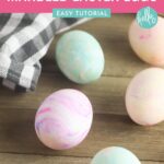 DIY Marbled Easter Eggs Using Whipped Cream