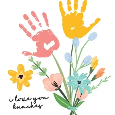 I Love You Bunches Flower Handprint Craft by Skip to my Lou
