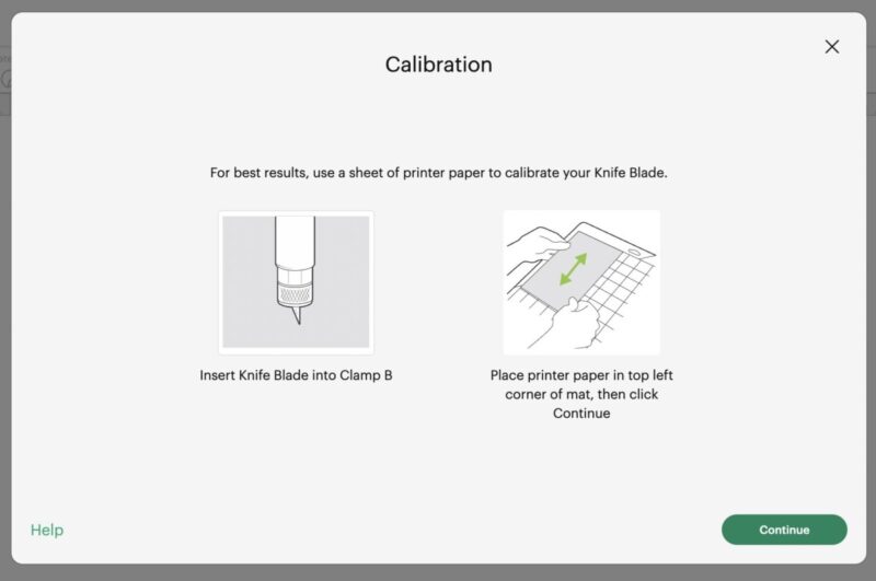 Cricut Machine Calibration Screen For Knife Blade