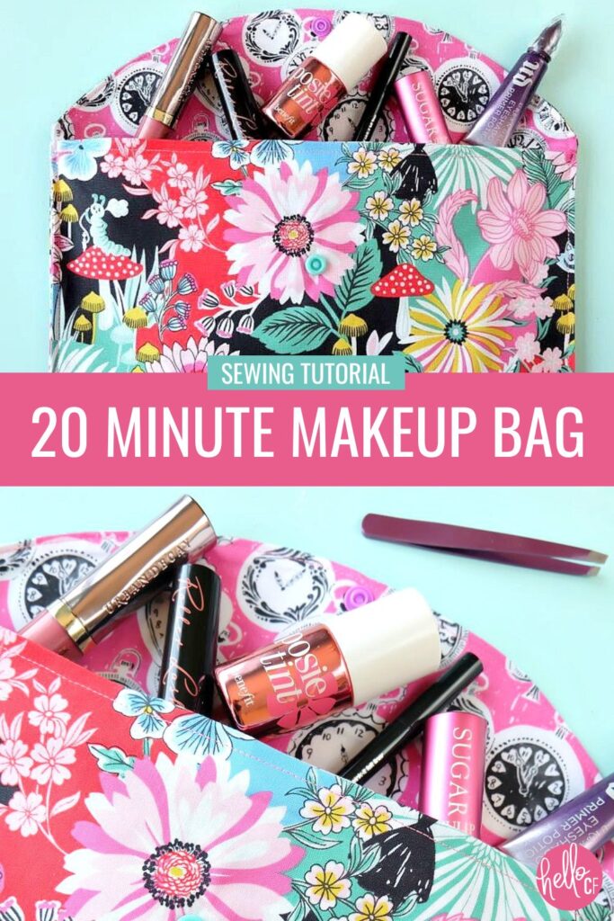 This 20 Minute Makeup Bag Sewing Tutorial is the perfect sewing project for teens, tweens, beginners or anyone learning to sew. Quick and easy, it makes an ideal handmade gift idea perfect for Mother's Day, Christmas, Teacher Appreciation or bridal party gifts!