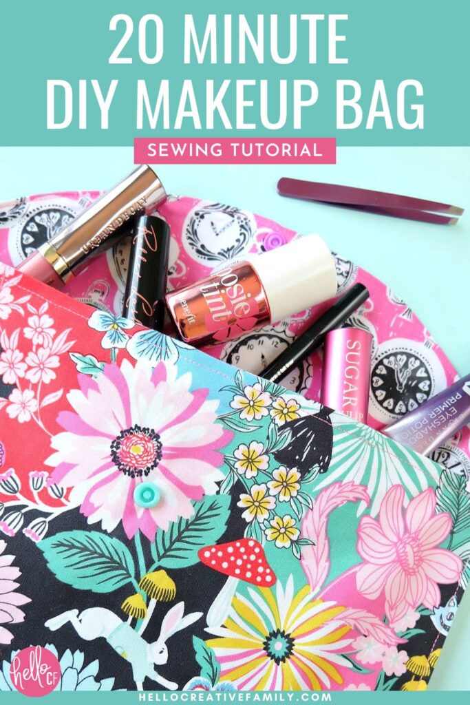 This 20 Minute Makeup Bag Sewing Tutorial is the perfect sewing project for teens, tweens, beginners or anyone learning to sew. Quick and easy, it makes an ideal handmade gift idea perfect for Mother's Day, Christmas, Teacher Appreciation or bridal party gifts!