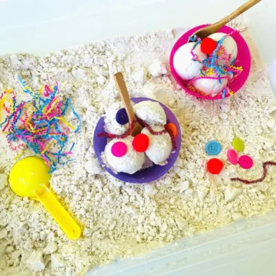 Easy Ice Cream Shop – a Preschool Summer Sensory Bin by Simply Full of Delight