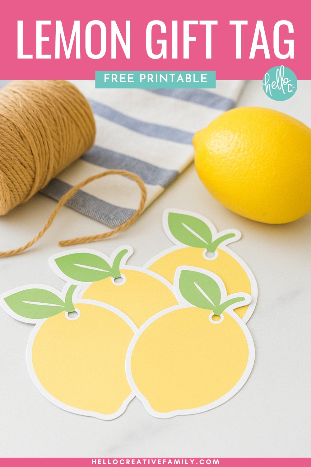 Free Printable Lemon Gift Tags