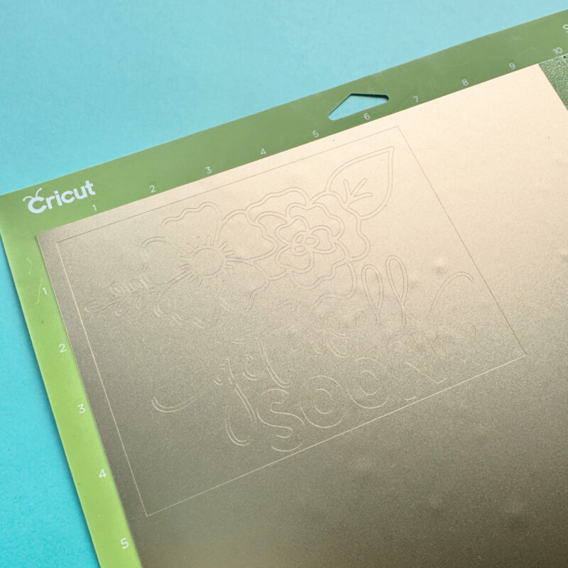 Cut your design on adhesive vinyl as usual.