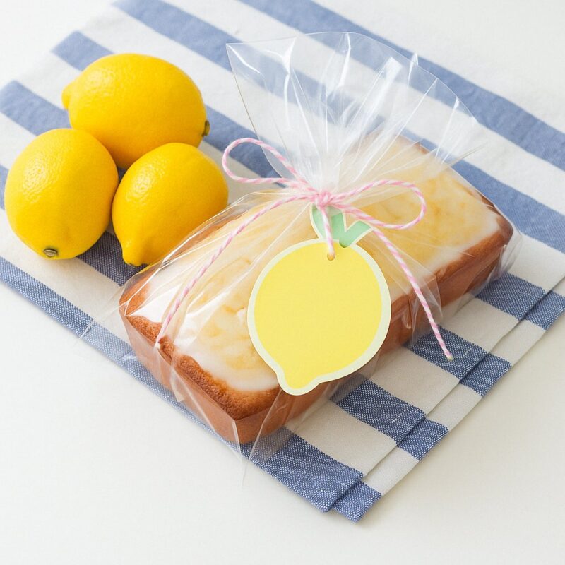 Homemade Lemon Loaf with adorable lemon gift tag