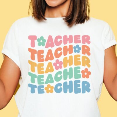 Retro Daisy Teacher SVG From Wispy Willow Designs