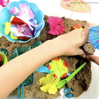 Summer Sensory Bin by Messy Little Monsters