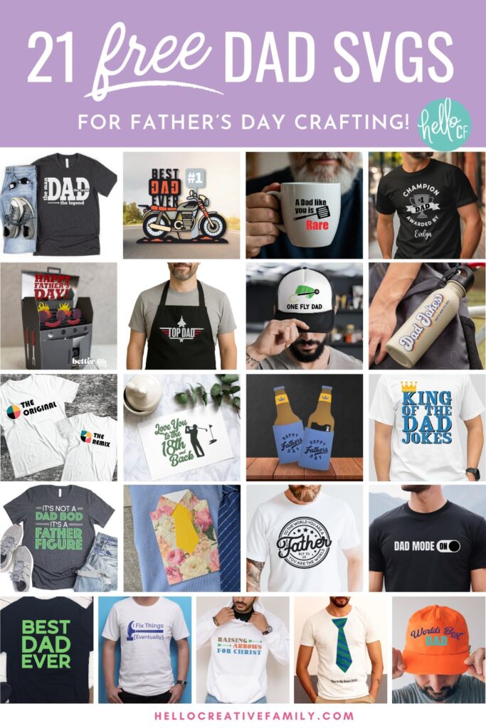 Celebrate Dad with free Father's Day cut files that make gift-giving extra fun! This free SVG&mdash;Dad: The Man, The Myth, The Legend&mdash;is ideal for T-shirts, pint glasses, cards, and more. Even better? You&rsquo;ll find 21 additional free Dad SVG files in this SVG blog hop! Perfect for Cricut or Silhouette users looking to craft something special.
