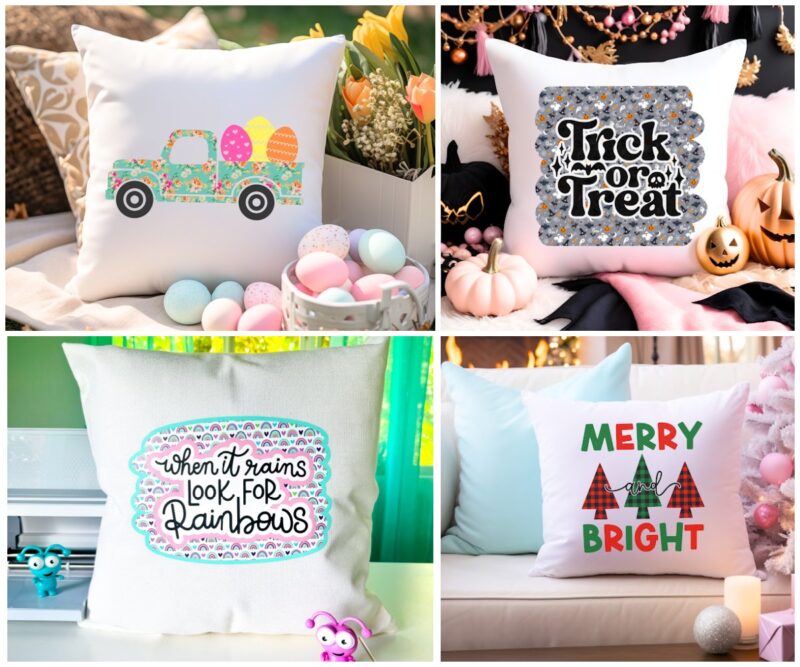 Throw Pillows For Cricut Craft Club Patterned HTV Class