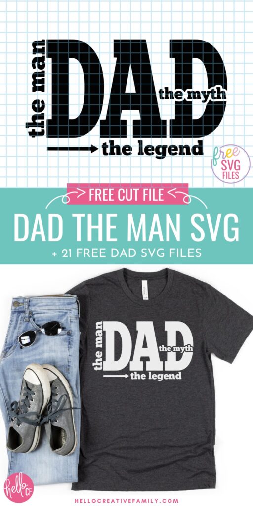 Celebrate Dad with free Father's Day cut files that make gift-giving extra fun! This free SVG&mdash;Dad: The Man, The Myth, The Legend&mdash;is ideal for T-shirts, pint glasses, cards, and more. Even better? You&rsquo;ll find 21 additional free Dad SVG files in this SVG blog hop! Perfect for Cricut or Silhouette users looking to craft something special.